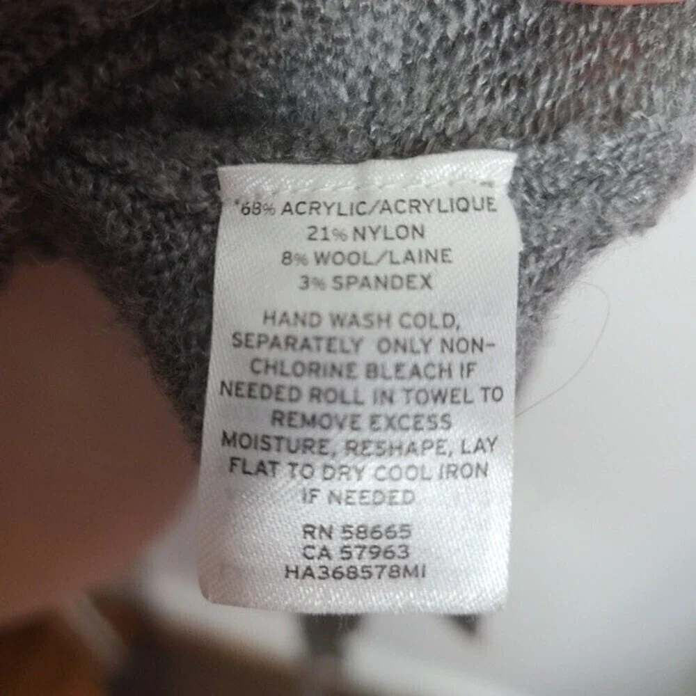 Halogen Gray Long Sleeve Tie Wrist Sweater sz Midium women's - Picture 7 of 12